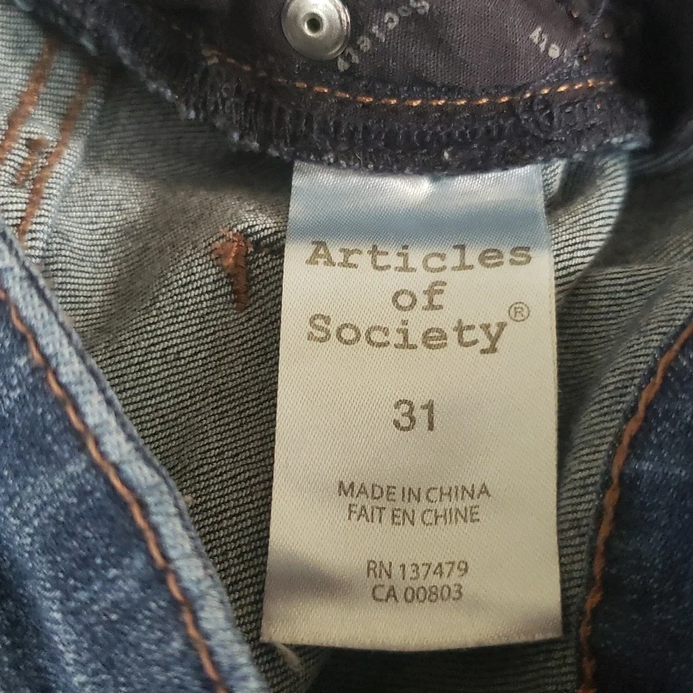 Articles of Society Faith Flare‎ Raw Hem Women's Blue Jeans